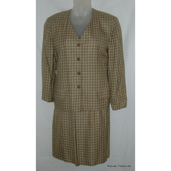 Rena Rowan Dresses & Skirts - Olive Green Plus Sz 18 Church Office Lined Skirt & Suit Jacket Outfit RENA ROWAN